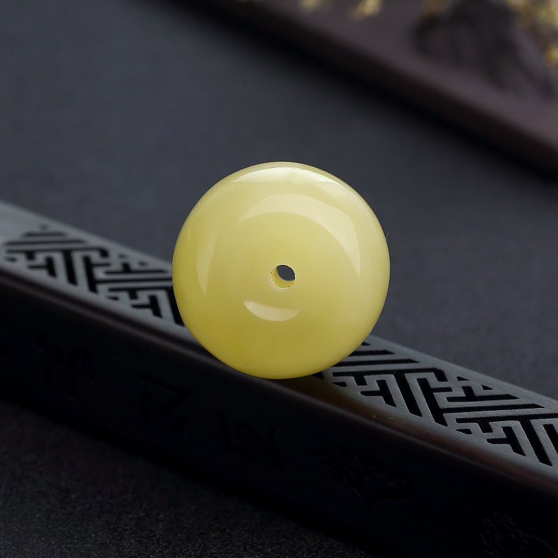 柠檬黄蜜蜡苹果珠-红掌柜