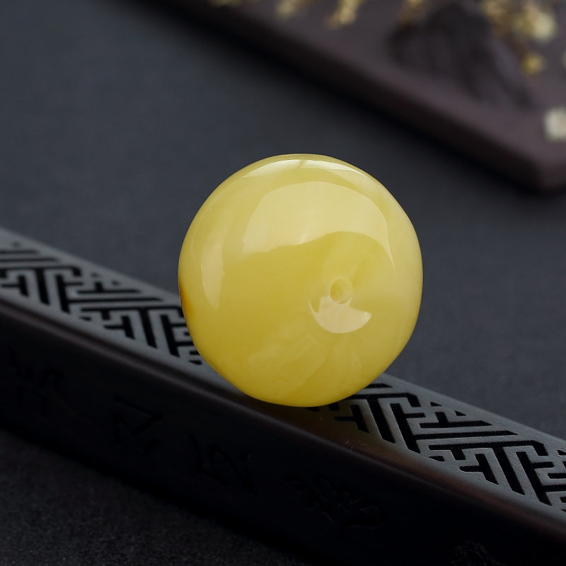 蜜蜡苹果珠吊坠-红掌柜