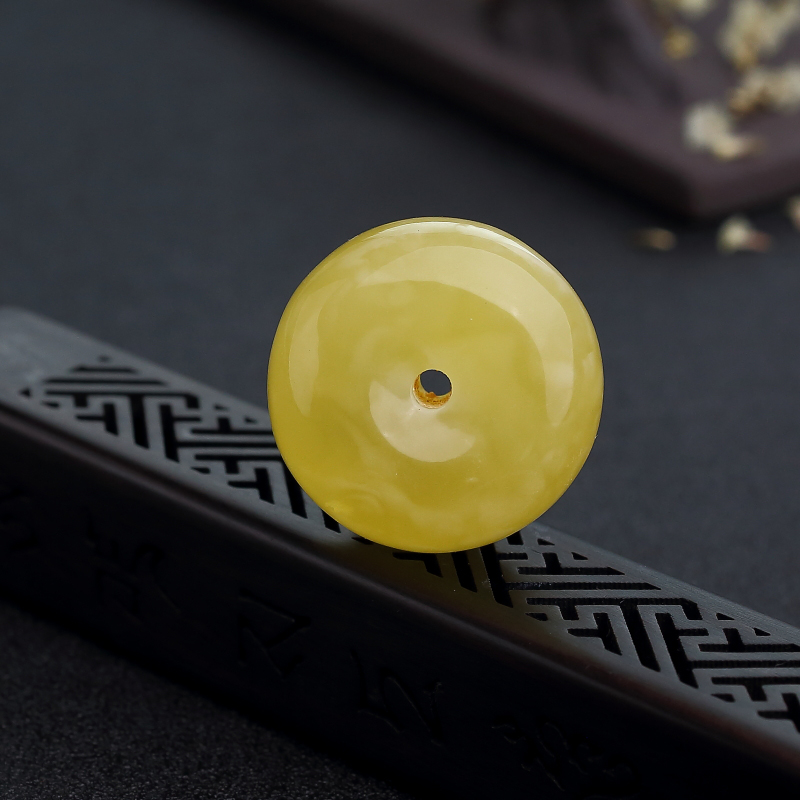 蜜蜡平安扣-红掌柜