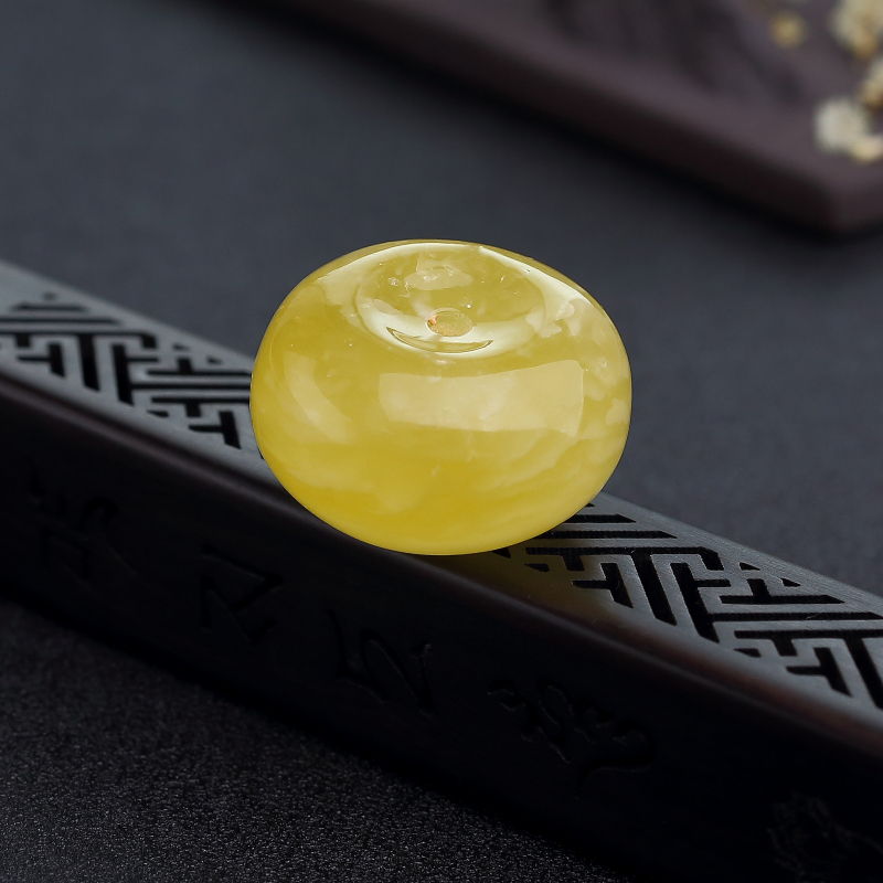 天然蜜蜡平安扣吊坠-红掌柜