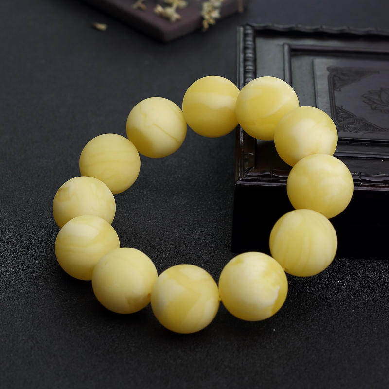 19mm蜜蜡单圈手串-红掌柜