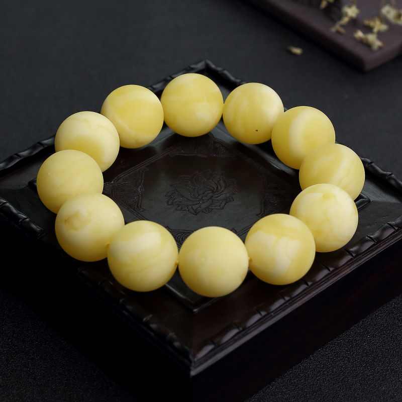 19mm白花蜜单圈手串-红掌柜