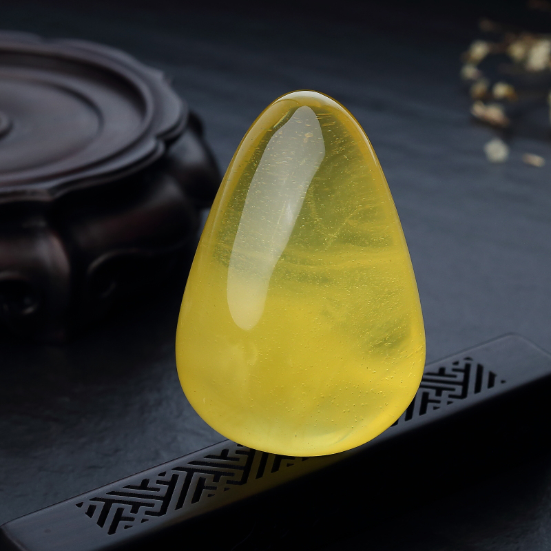 波罗的海天然鸡油黄金绞蜜随形吊坠-红掌柜