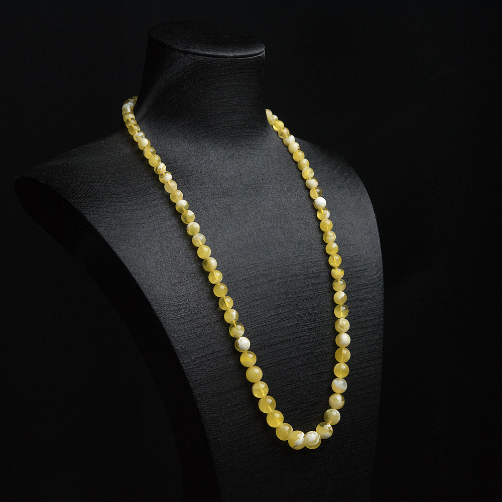 天然白花蜜蜡塔链-红掌柜