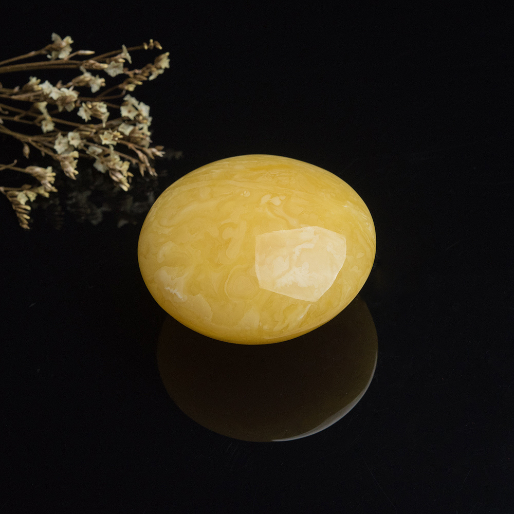 天然蜜蜡圆形吊坠-红掌柜