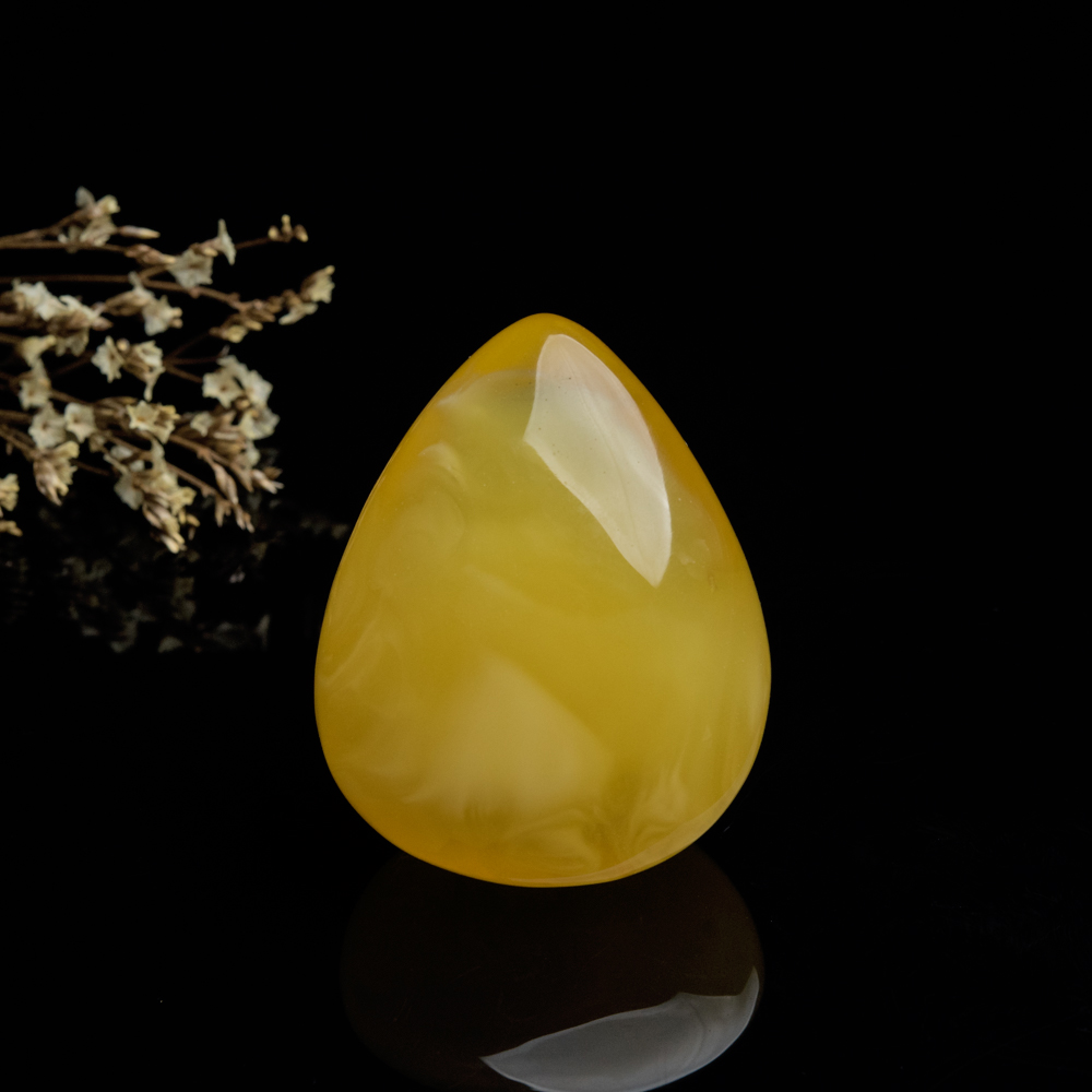 波罗的海鸡油黄蜜蜡水滴吊坠-红掌柜