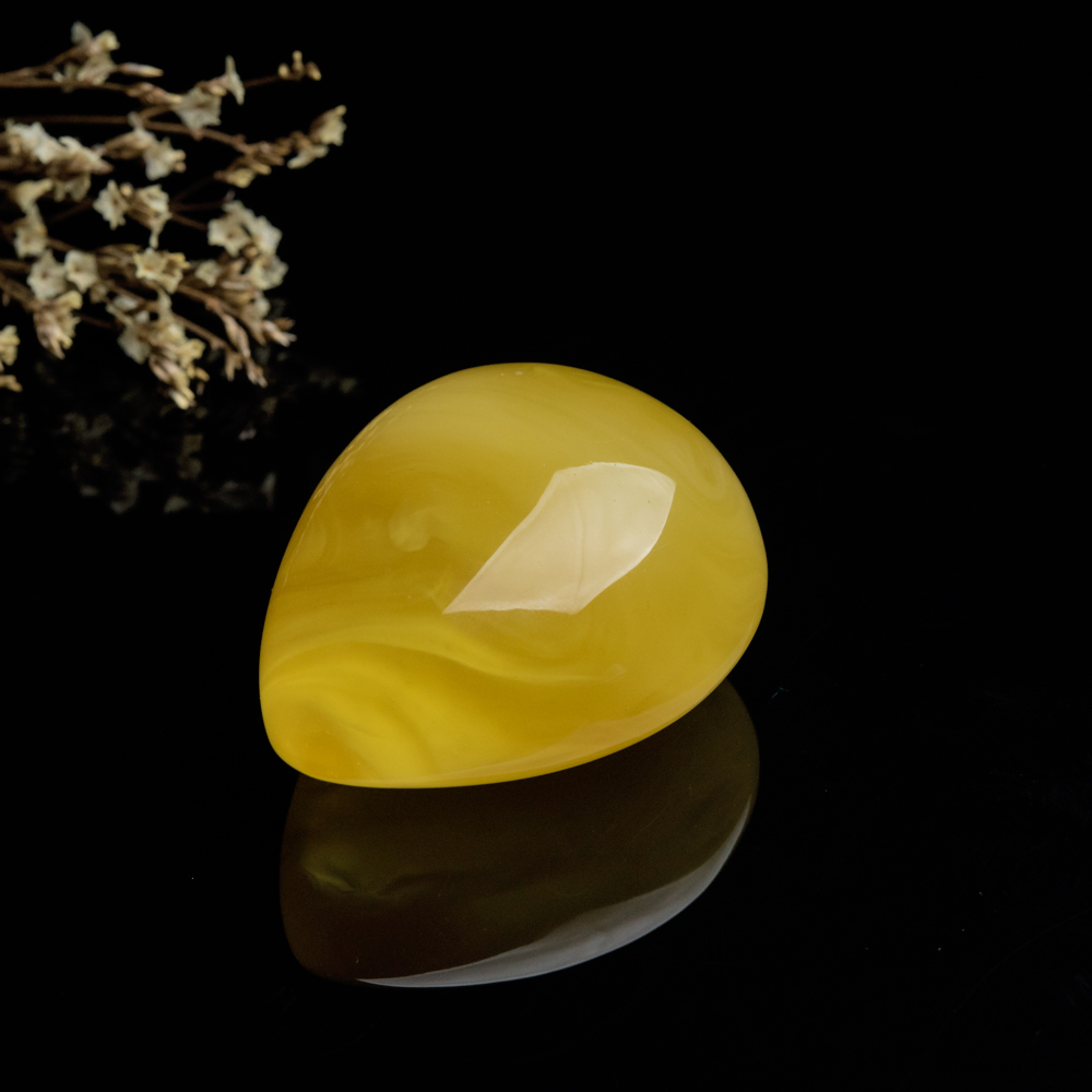 天然蜜蜡水滴吊坠-红掌柜