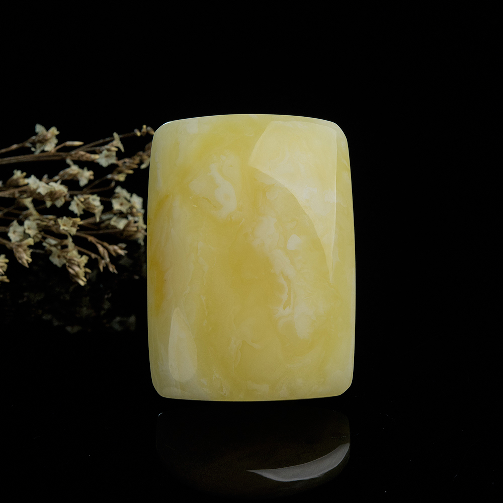 白花蜜蜡方牌吊坠-红掌柜