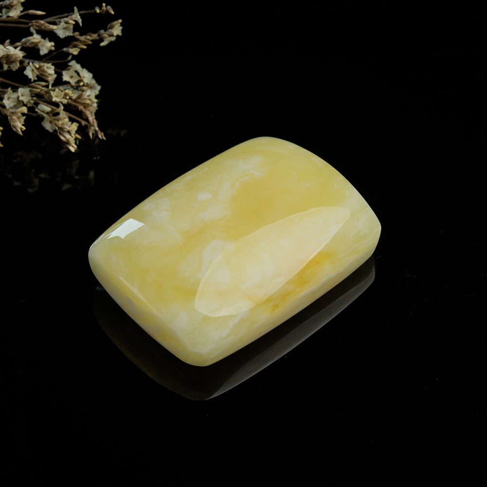 天然蜜蜡方牌吊坠-红掌柜