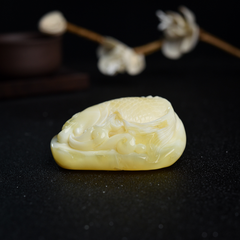 天然蜜蜡吊坠-红掌柜