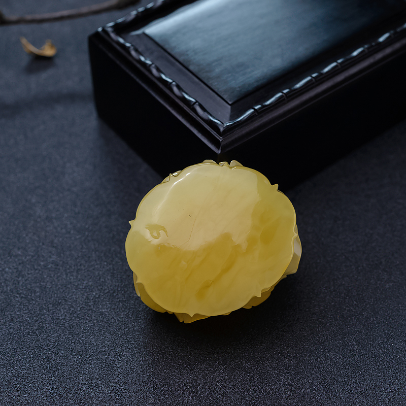 鸡油黄蜜蜡牡丹花-红掌柜