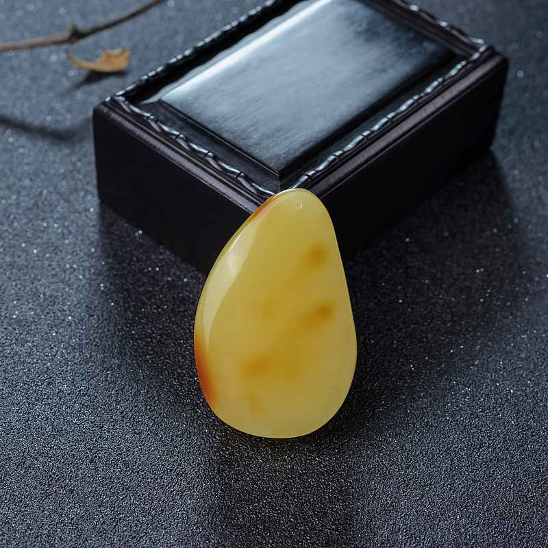 蜜蜡钱袋吊坠-红掌柜