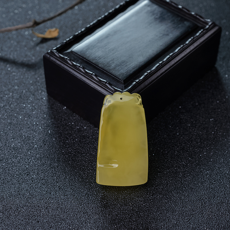 鸡油黄蜜蜡如意-红掌柜