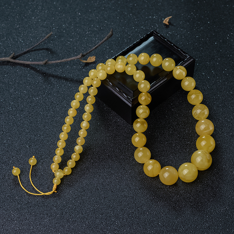 天然蜜蜡塔链-红掌柜