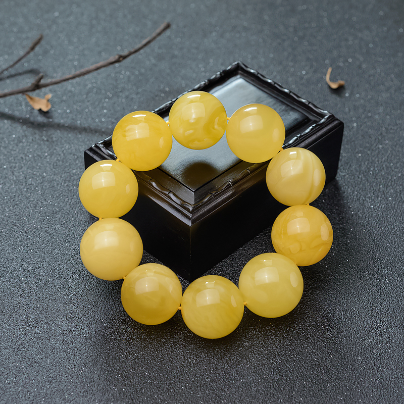 22.5mm蜜蜡单圈手串-红掌柜