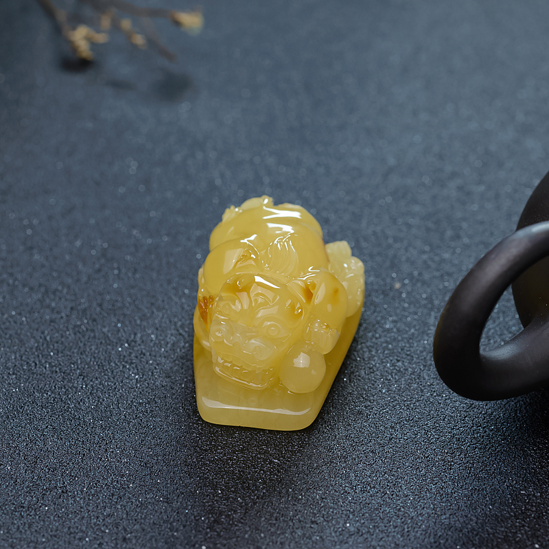 波罗的海蜜蜡貔貅吊坠-红掌柜