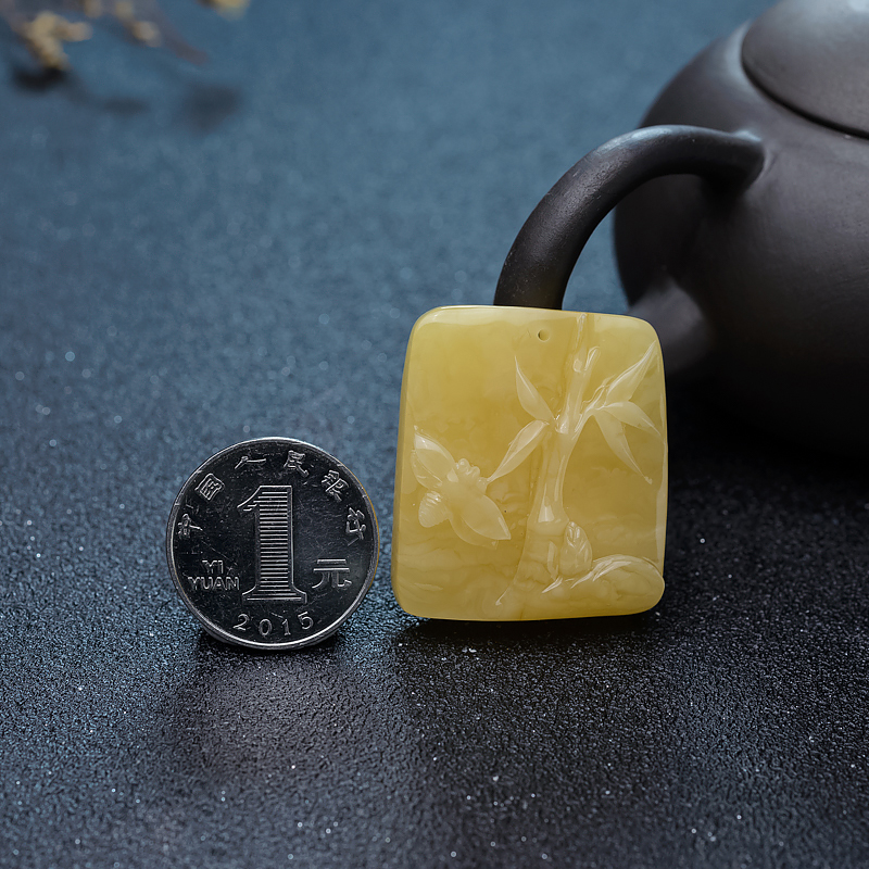 波罗的海蜜蜡竹节吊坠-红掌柜