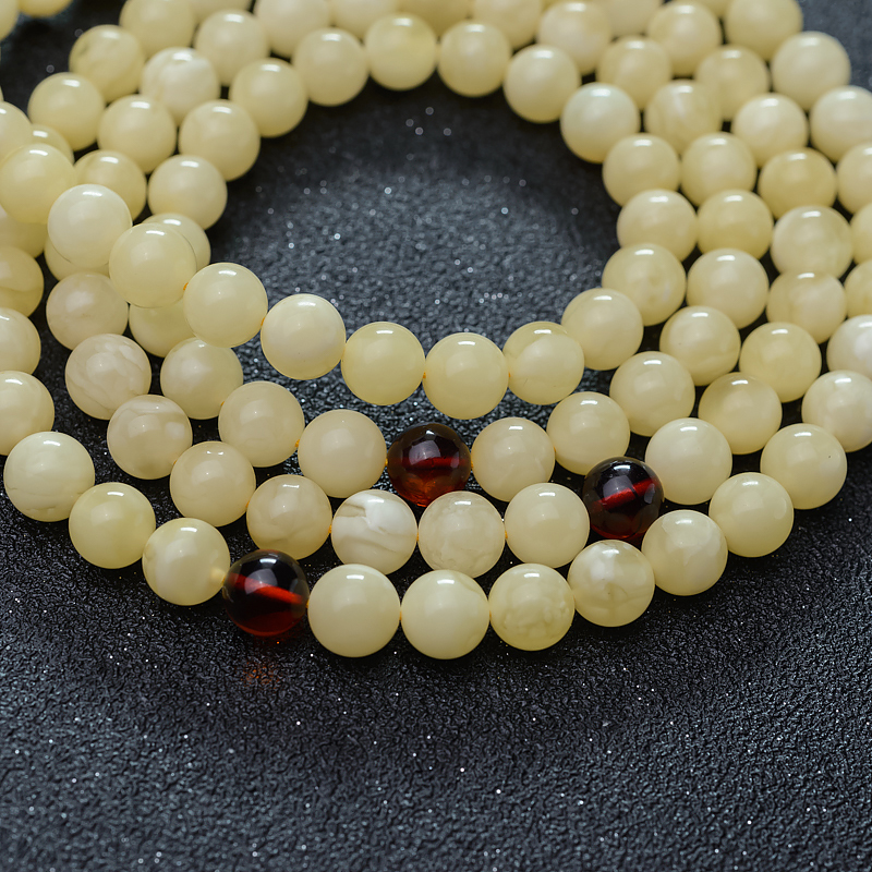 天然蜜蜡佛珠-红掌柜