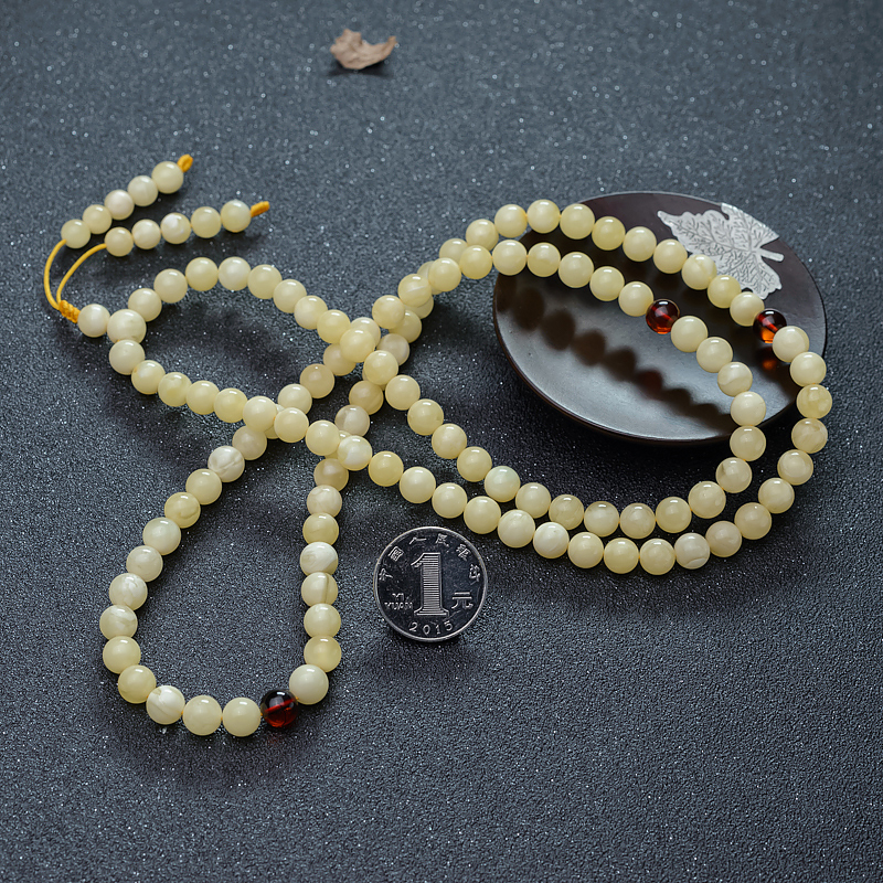 波罗的海蜜蜡佛珠-红掌柜