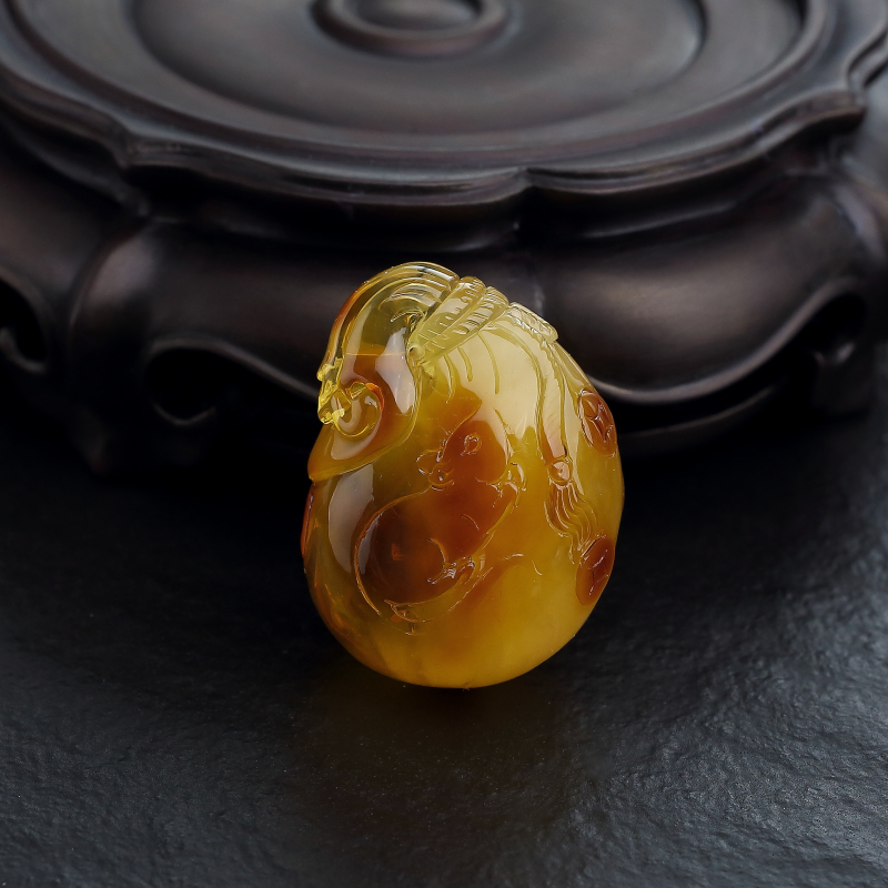 波罗的海天然蜜蜡钱袋吊坠-红掌柜