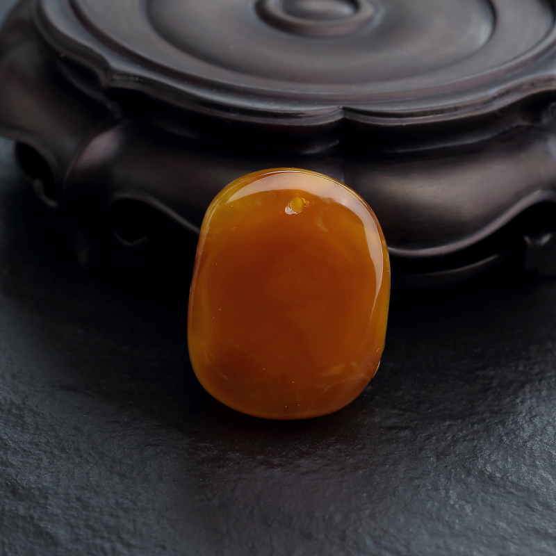 波罗的海天然蜜蜡花吊坠-红掌柜