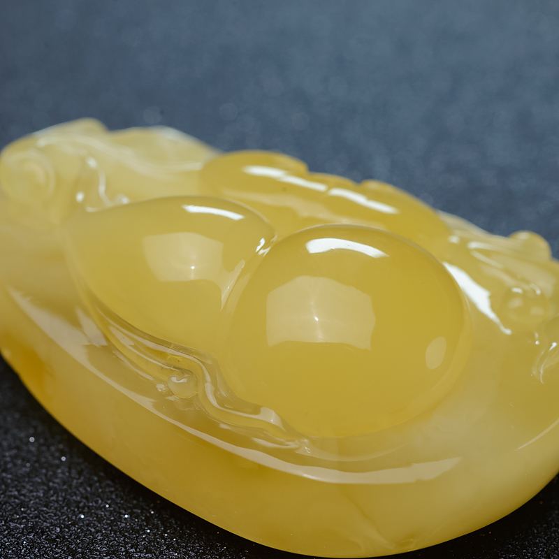 波罗的海天然柠檬黄蜜蜡吊坠-红掌柜