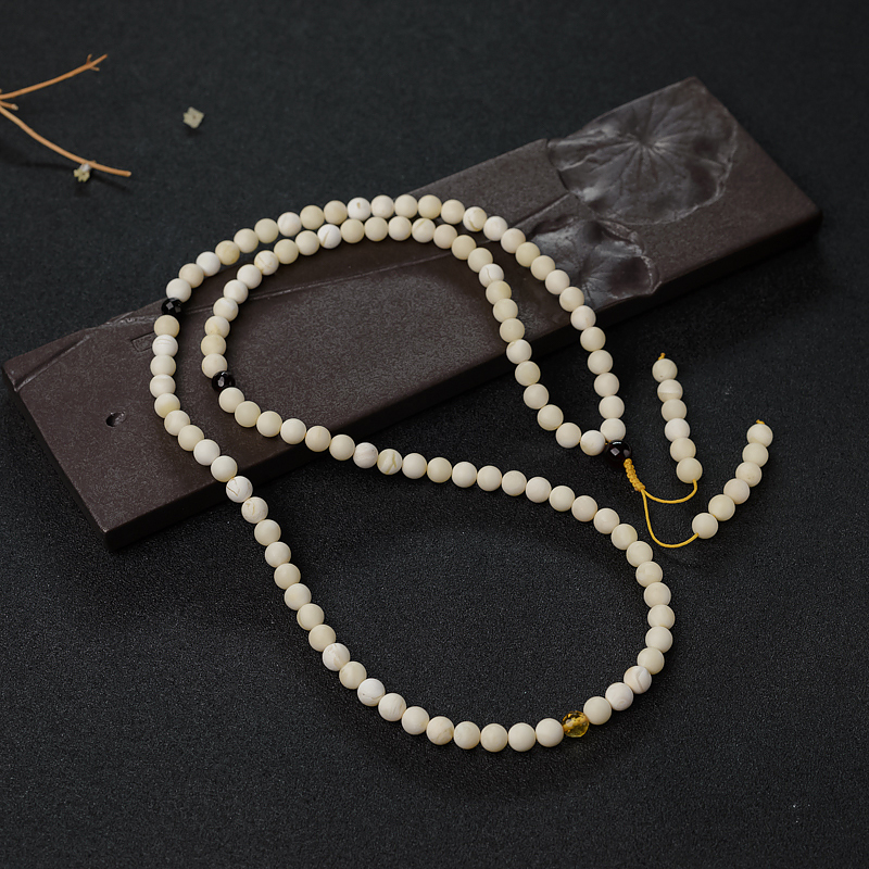 6mm白蜜108佛珠-红掌柜