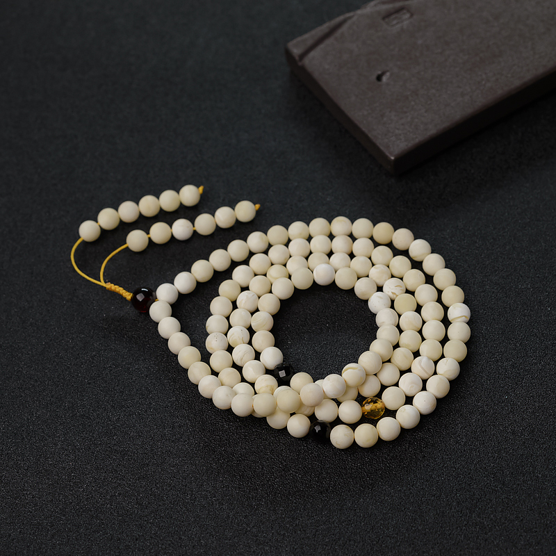 象牙白白蜜佛珠-红掌柜