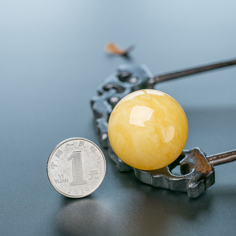 波罗的海天然蜜蜡圆珠-红掌柜