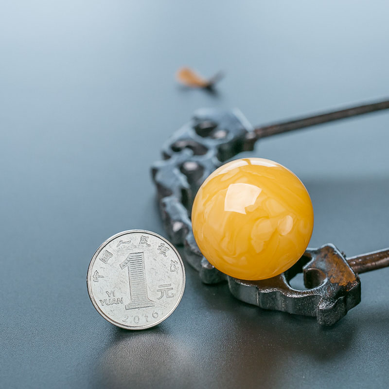 波罗的海天然蜜蜡圆珠-红掌柜