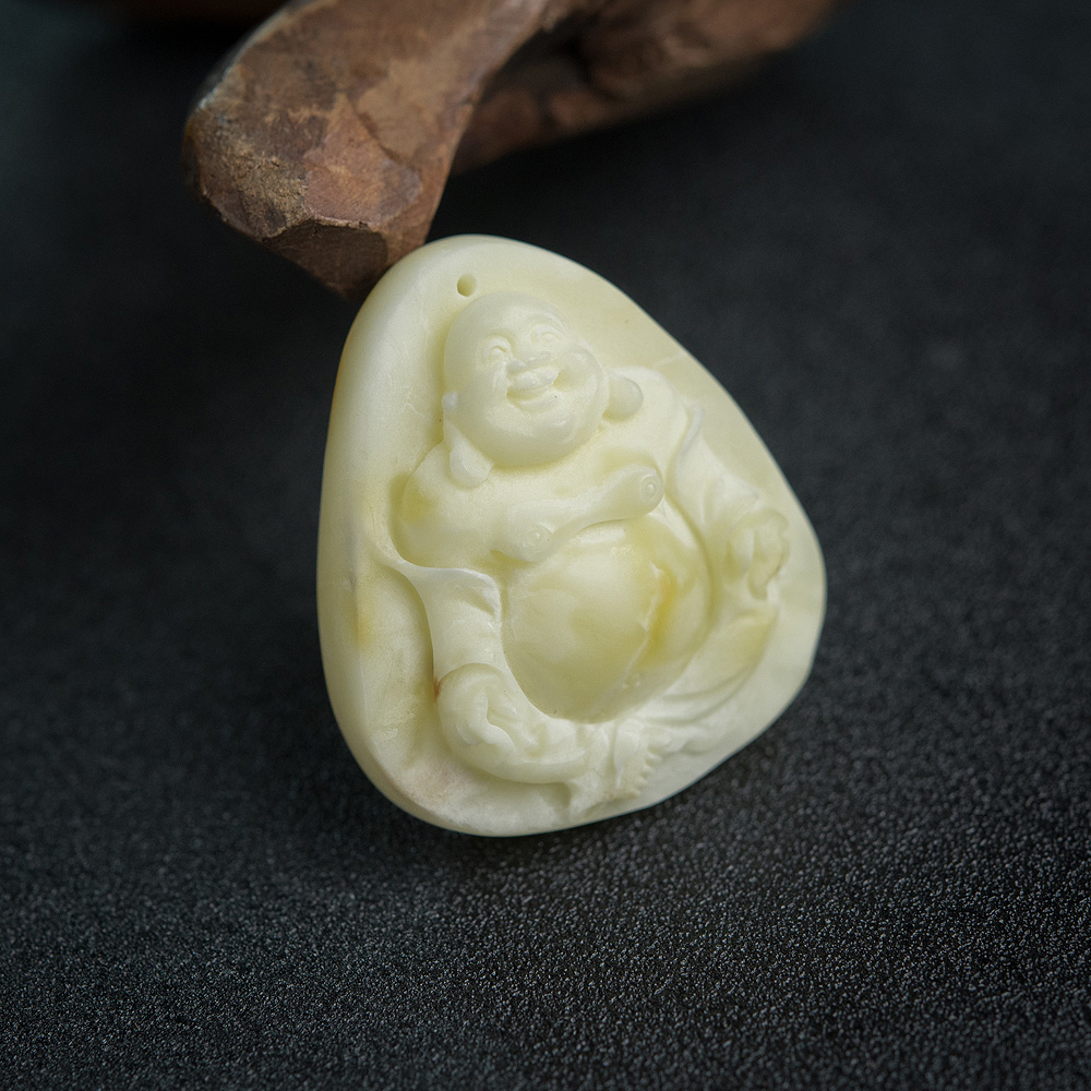 波罗的海白蜜弥勒佛吊坠-红掌柜