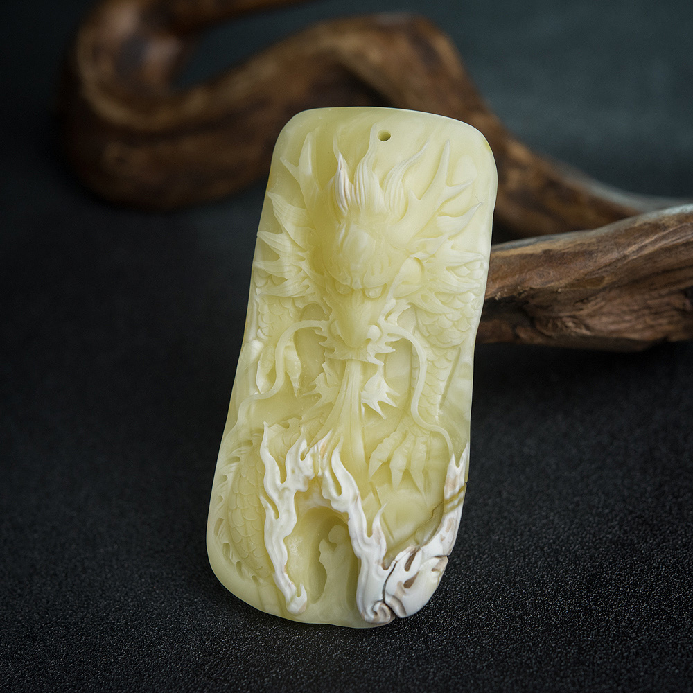 白蜜龙牌吊坠-红掌柜 