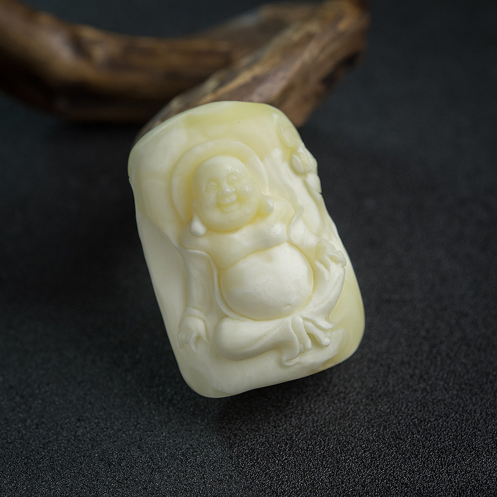 白蜜弥勒佛吊坠-红掌柜