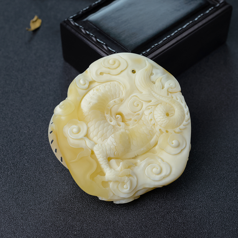 波罗的海天然蜜蜡龙吊坠-红掌柜