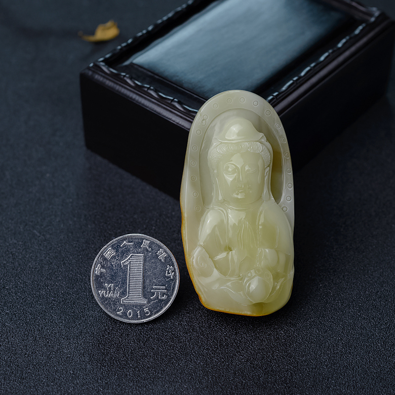 天然白蜜观音吊坠-红掌柜