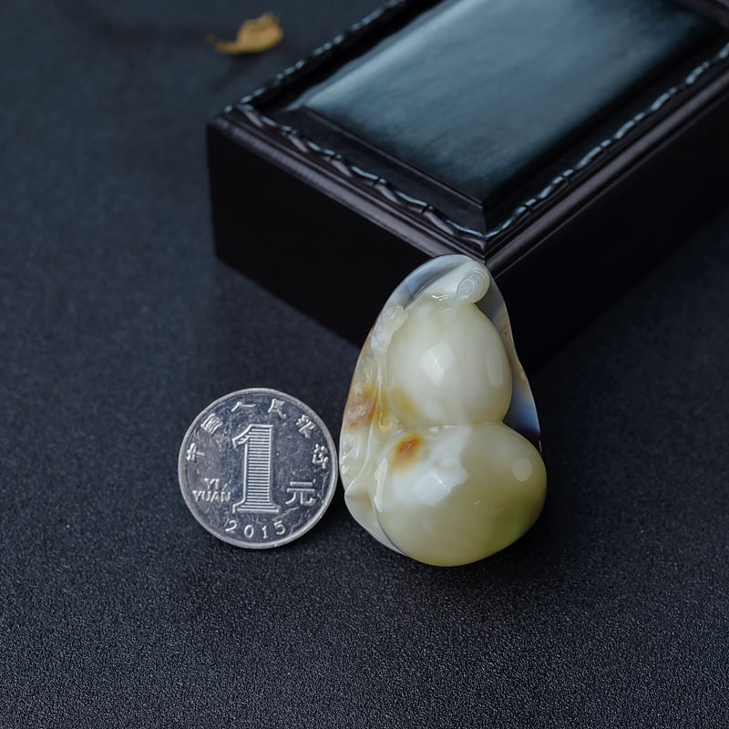 天然白蜜葫芦吊坠-红掌柜