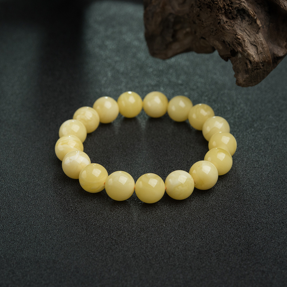 波罗的海蜜蜡单圈手串-红掌柜