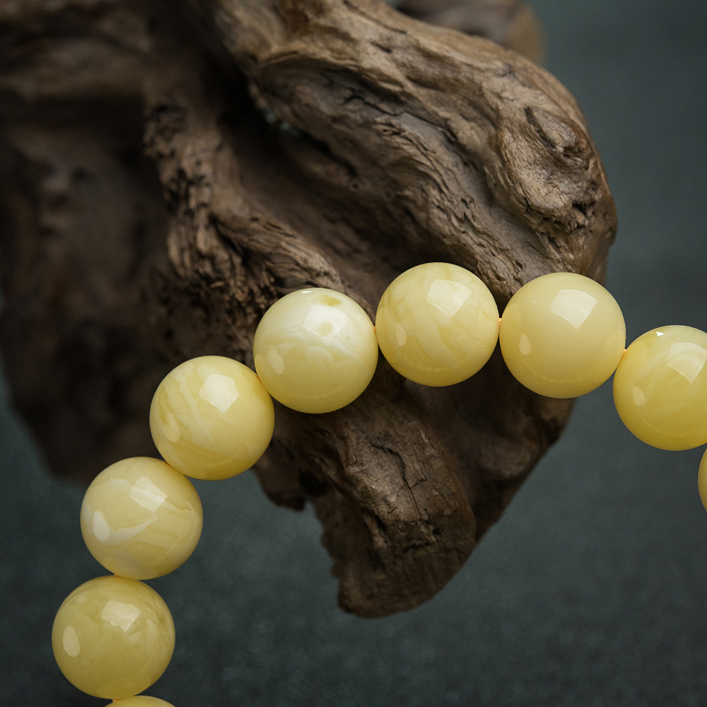 鸡油黄蜜蜡手串-红掌柜