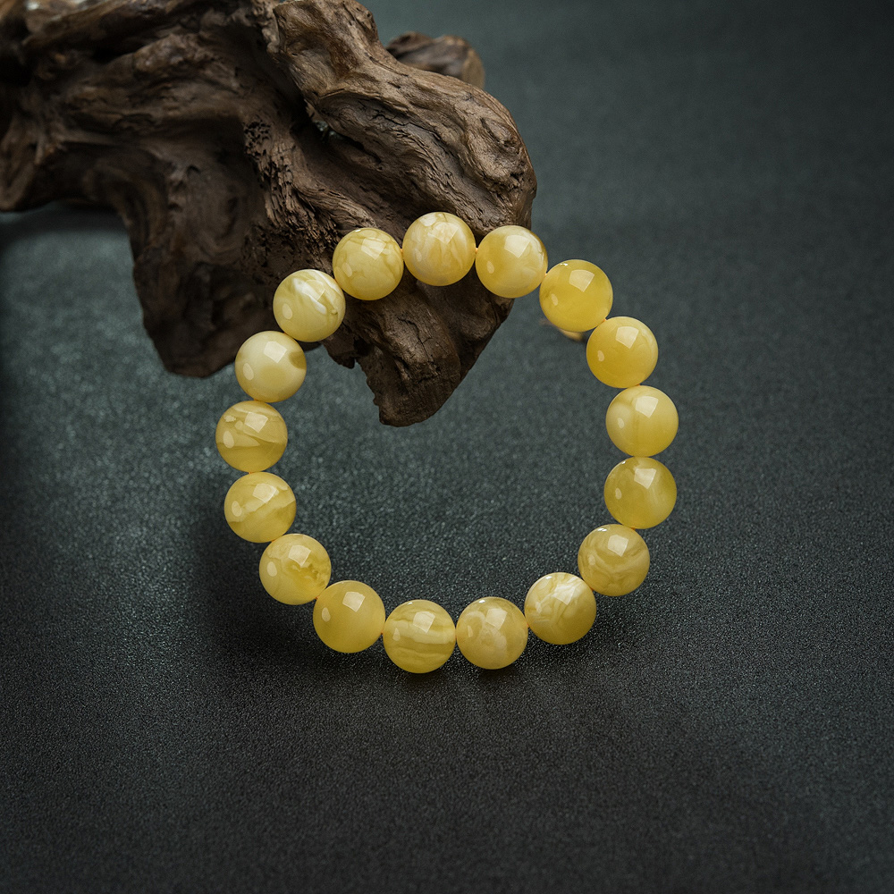 白花蜜蜡手串-红掌柜