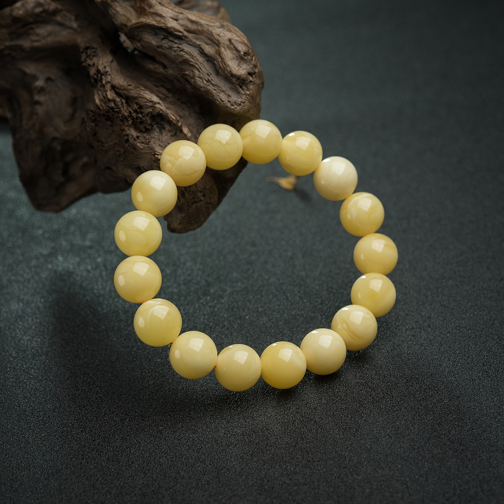 蜜蜡单圈手串-红掌柜