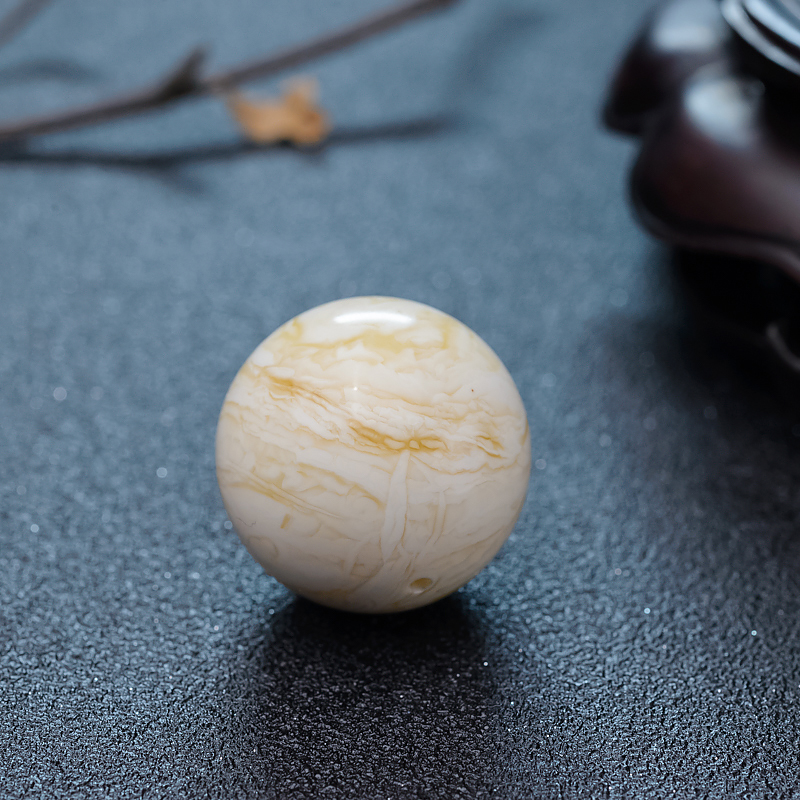 波罗的海天然白蜜圆珠-红掌柜