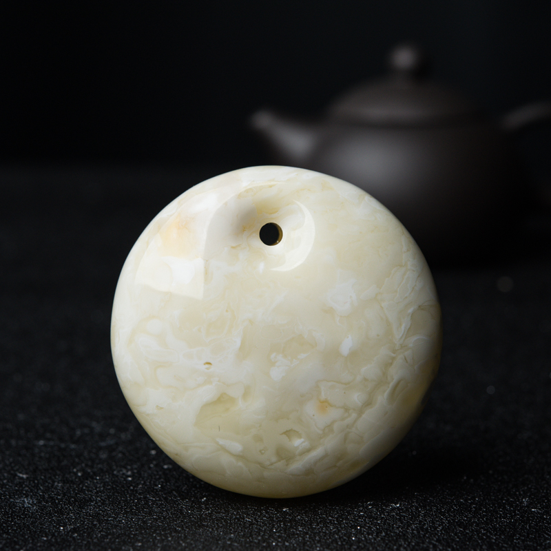 天然蜜蜡平安扣吊坠-红掌柜