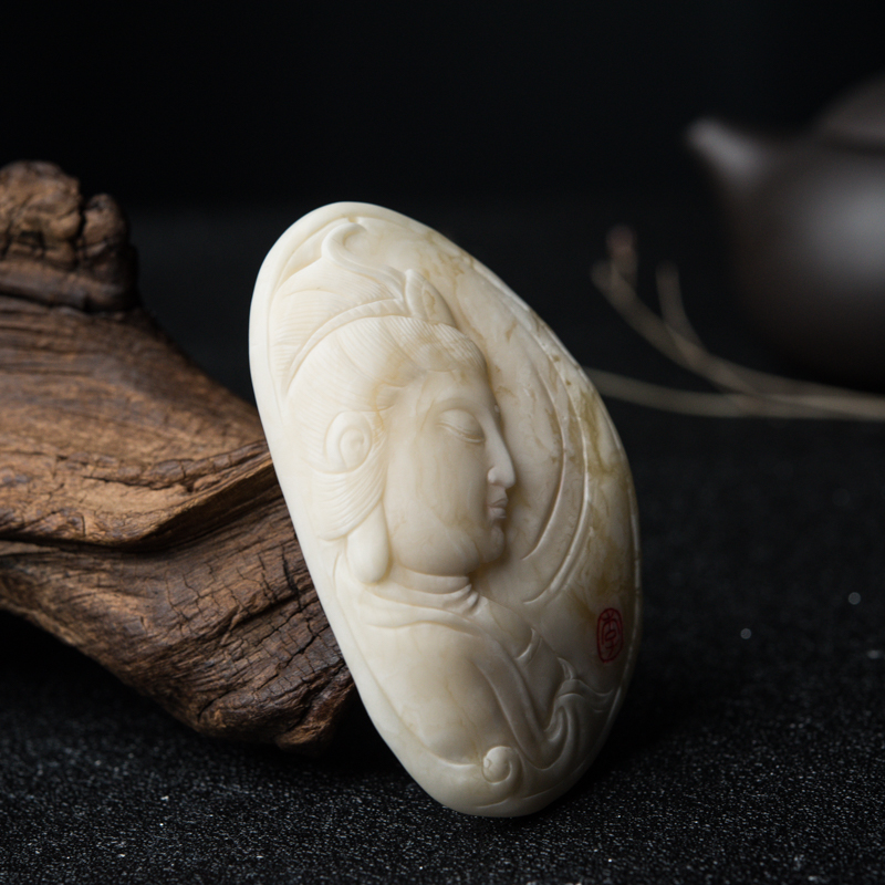 蜜蜡观音吊坠-红掌柜