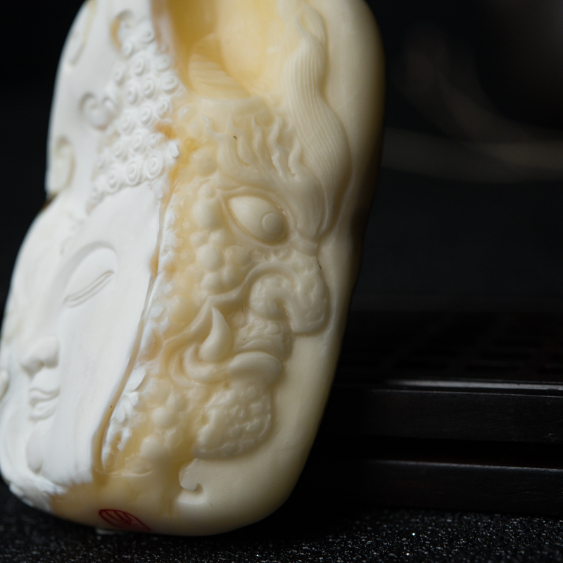 天然带皮白蜜一念之间吊坠-红掌柜