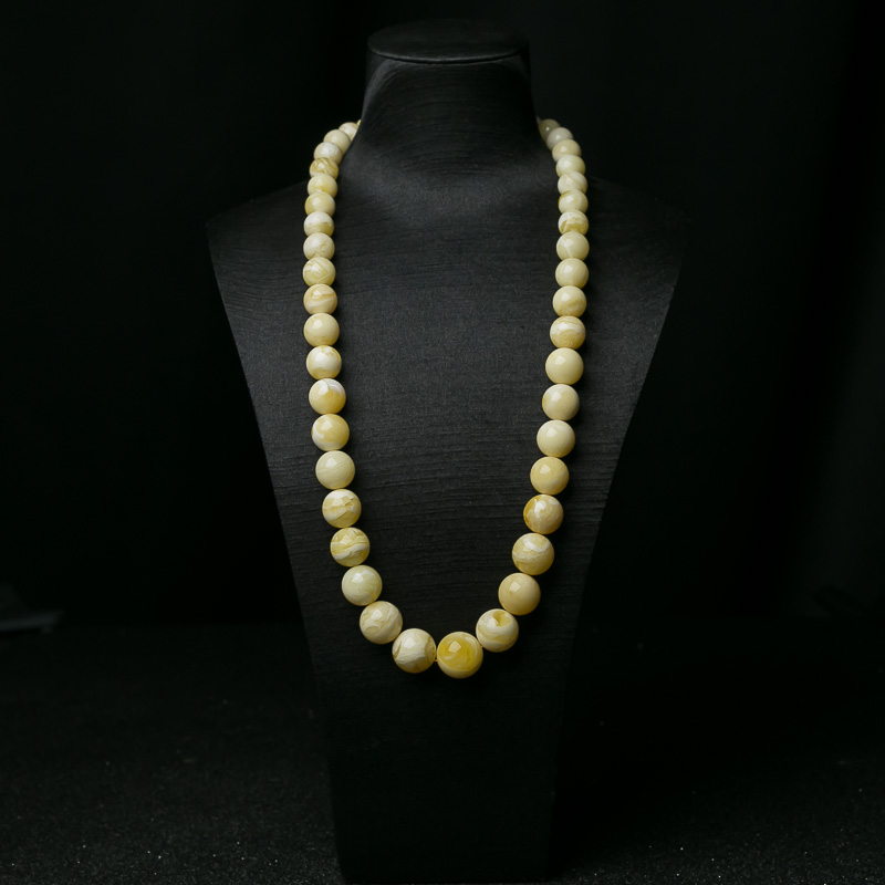 波罗的海天然白花蜜蜡塔链-红掌柜