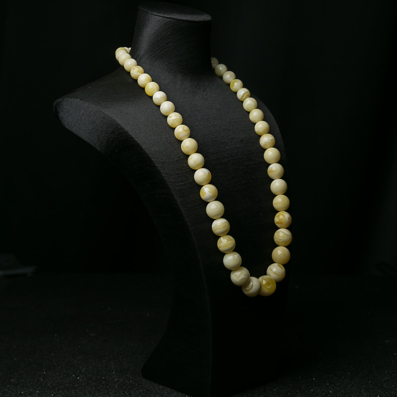 波罗的海白花蜜蜡塔链-红掌柜