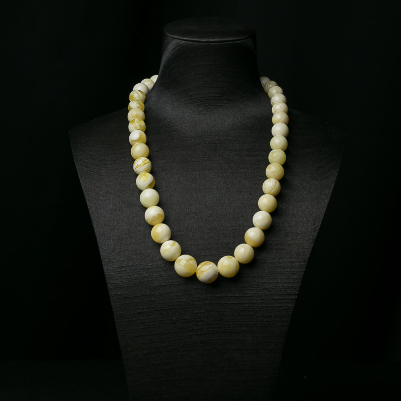 波罗的海天然白花蜜蜡塔链-红掌柜