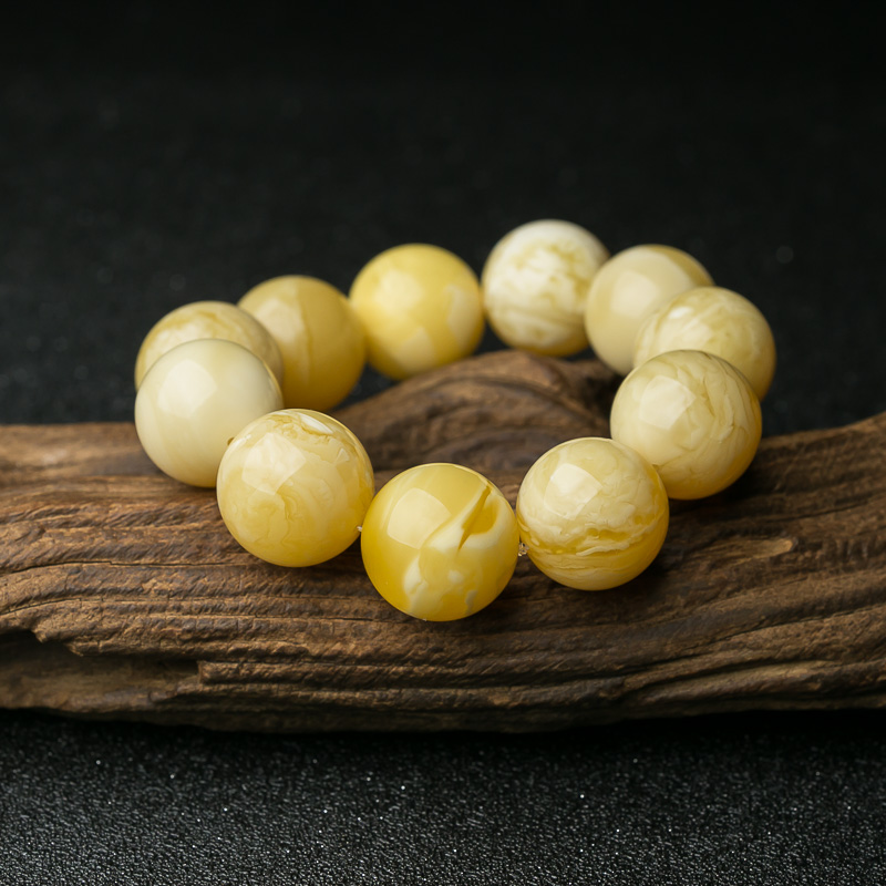 波罗的海天然蜜蜡单圈手串-红掌柜