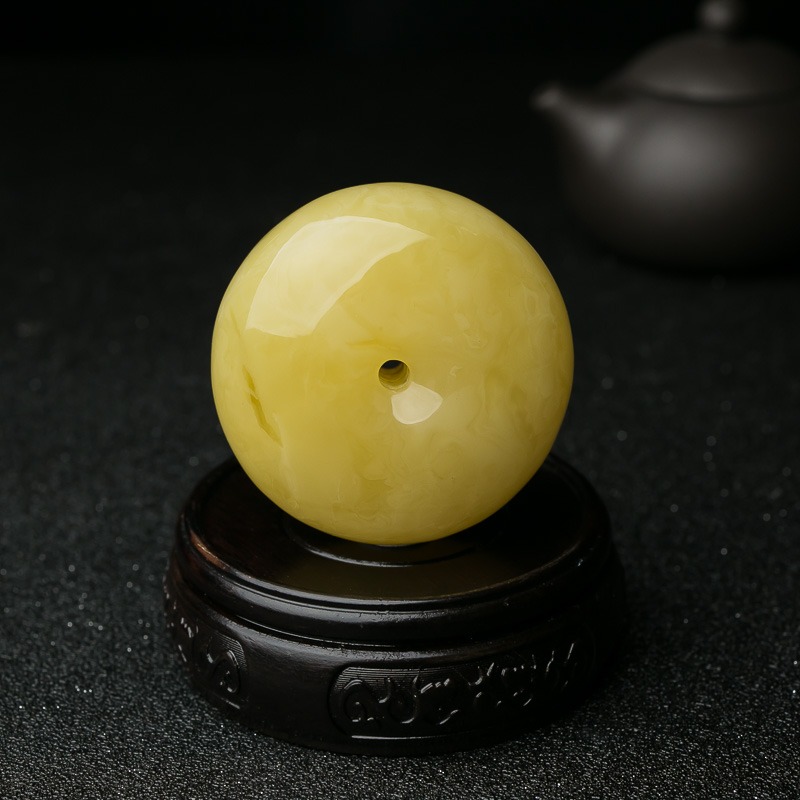 波罗的海天然蜜蜡平安扣吊坠-红掌柜