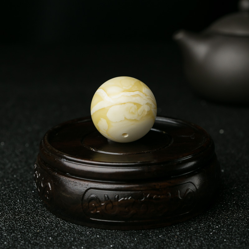 波罗的海天然蜜蜡圆珠-红掌柜